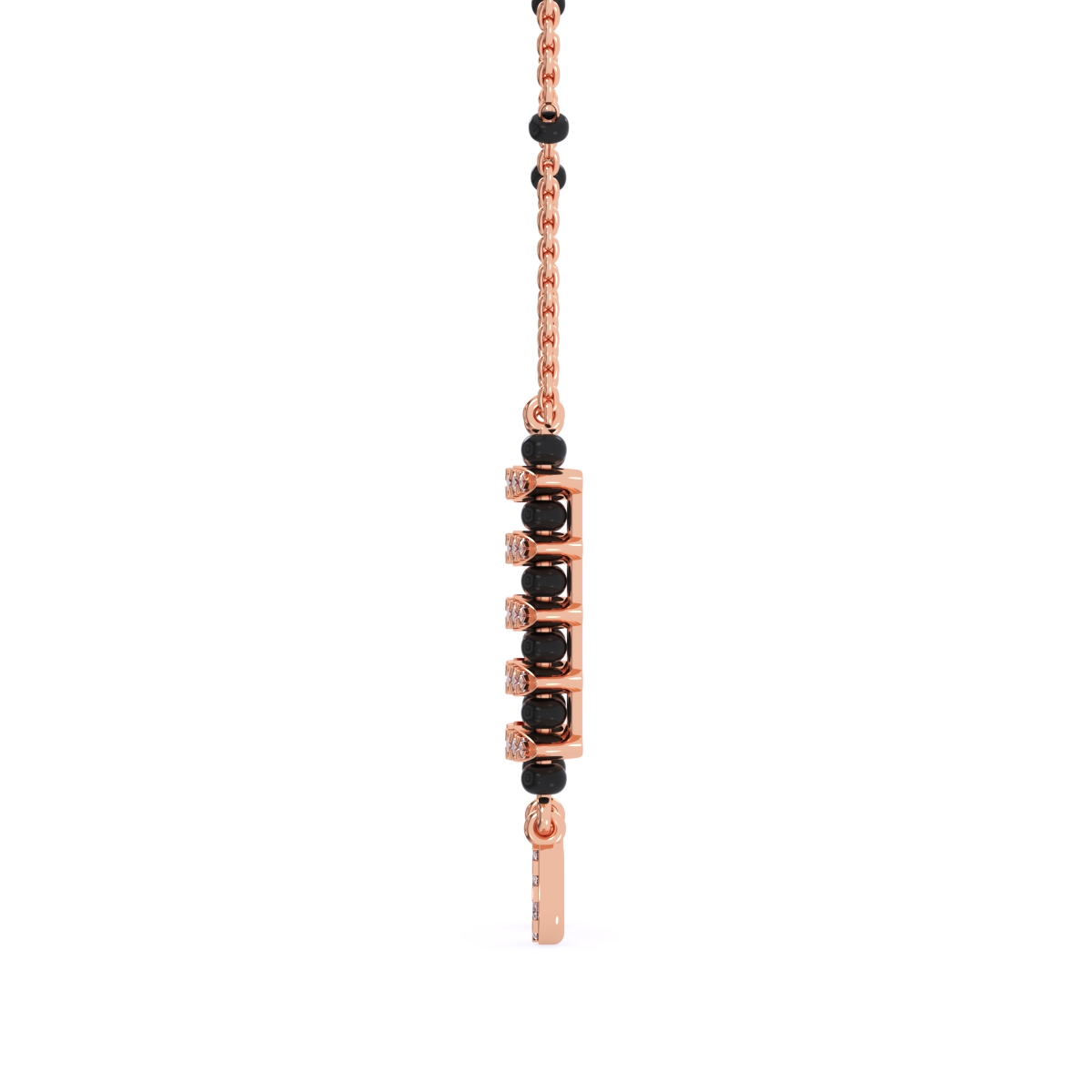 Charming Round Cluster Diamond Mangalsutra